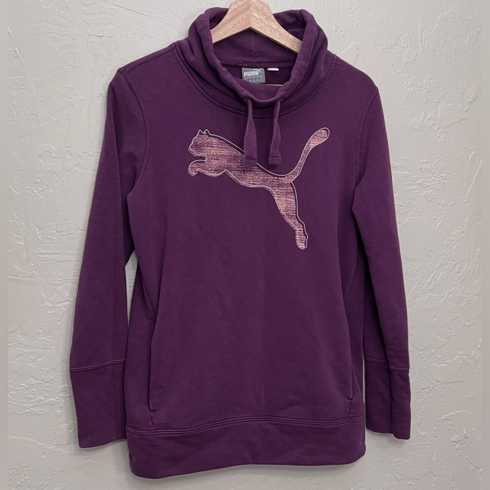 PUMA PURPLE TURTLENECK SWEATSHIRT SIZE M